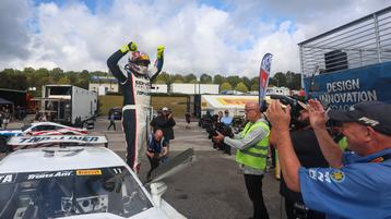 Adam Andretti Mounts Epic Comeback to Win Inaugural Trans Am Race at Barber, Keeps Championship Battle Tight